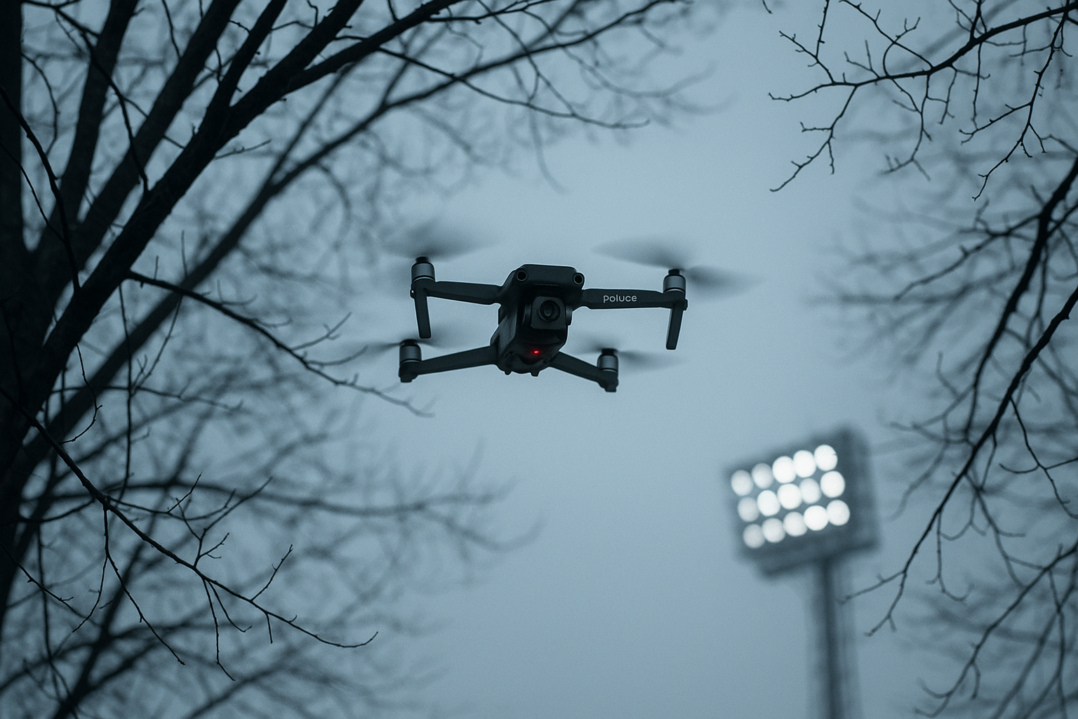 Polisen sätter in drönare vid fotbollsmatch i centrala Örebro