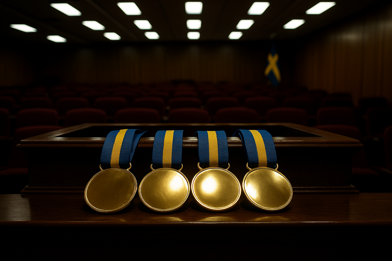 Fyra Karlskogaidrottare hyllas i fullmäktige efter guldår