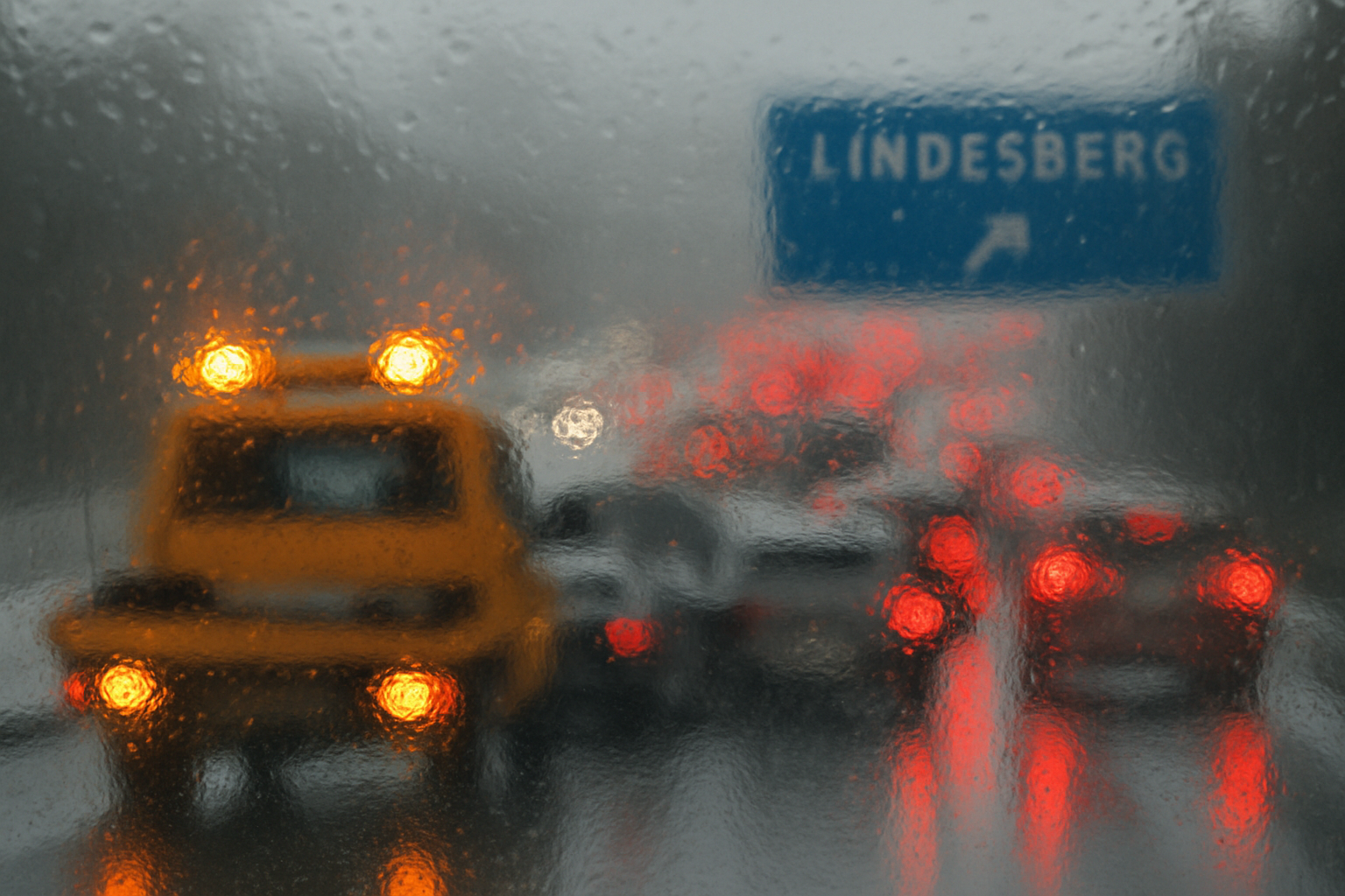 Personbil krockar med lastbil vid Lindesbergsinfarten
