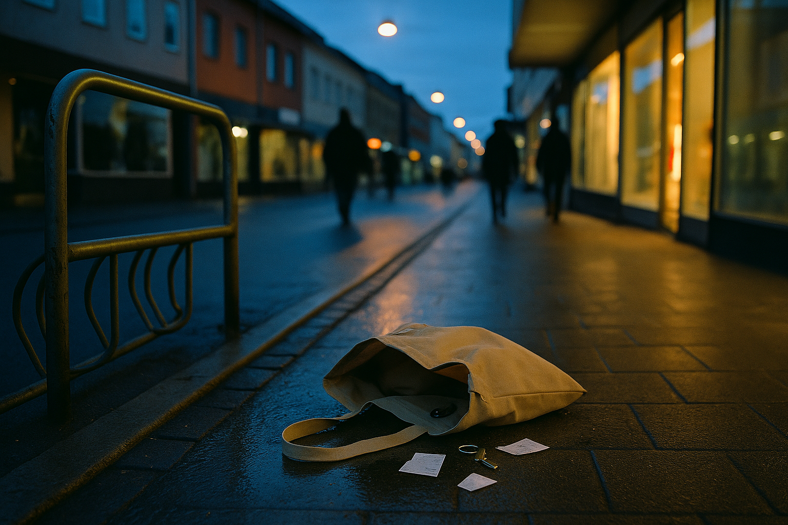 Kvinna bestals på väska i Karlskoga centrum