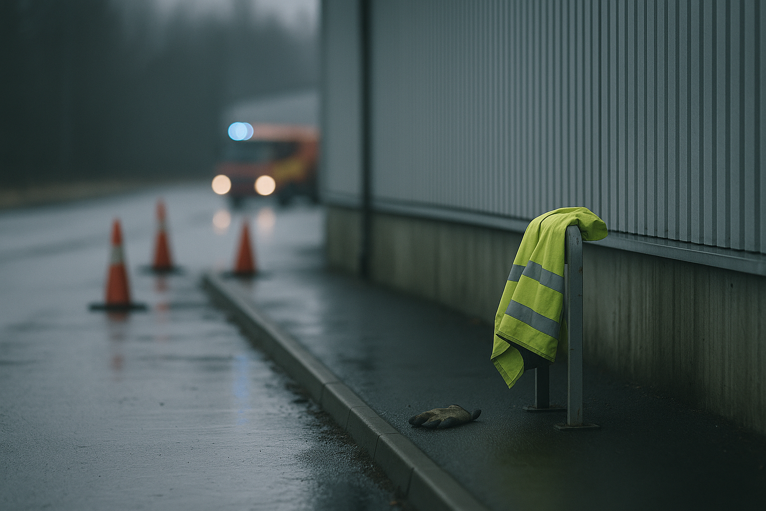 Polisen larmas till arbetsplatsolycka i Brunnskullen