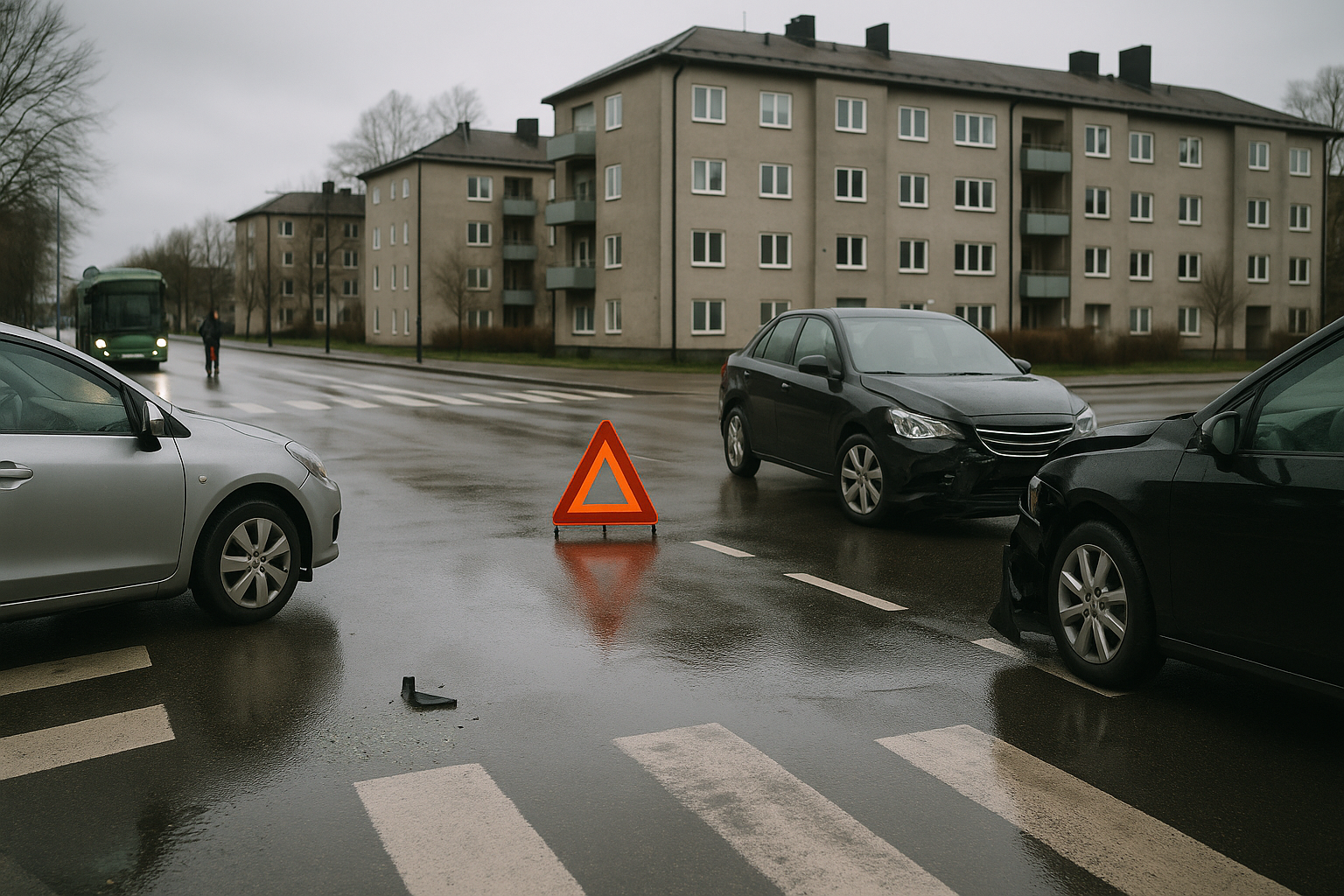Krock i Hjärsta stoppar morgontrafik och pekar ut ny riskpunkt
