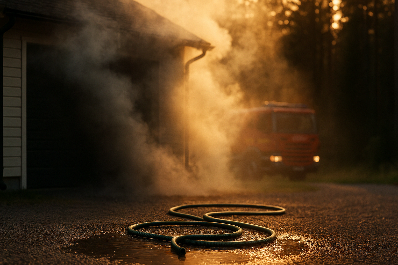 Garagebrand i Åmmeberg – räddningstjänst larmades under onsdagseftermiddagen