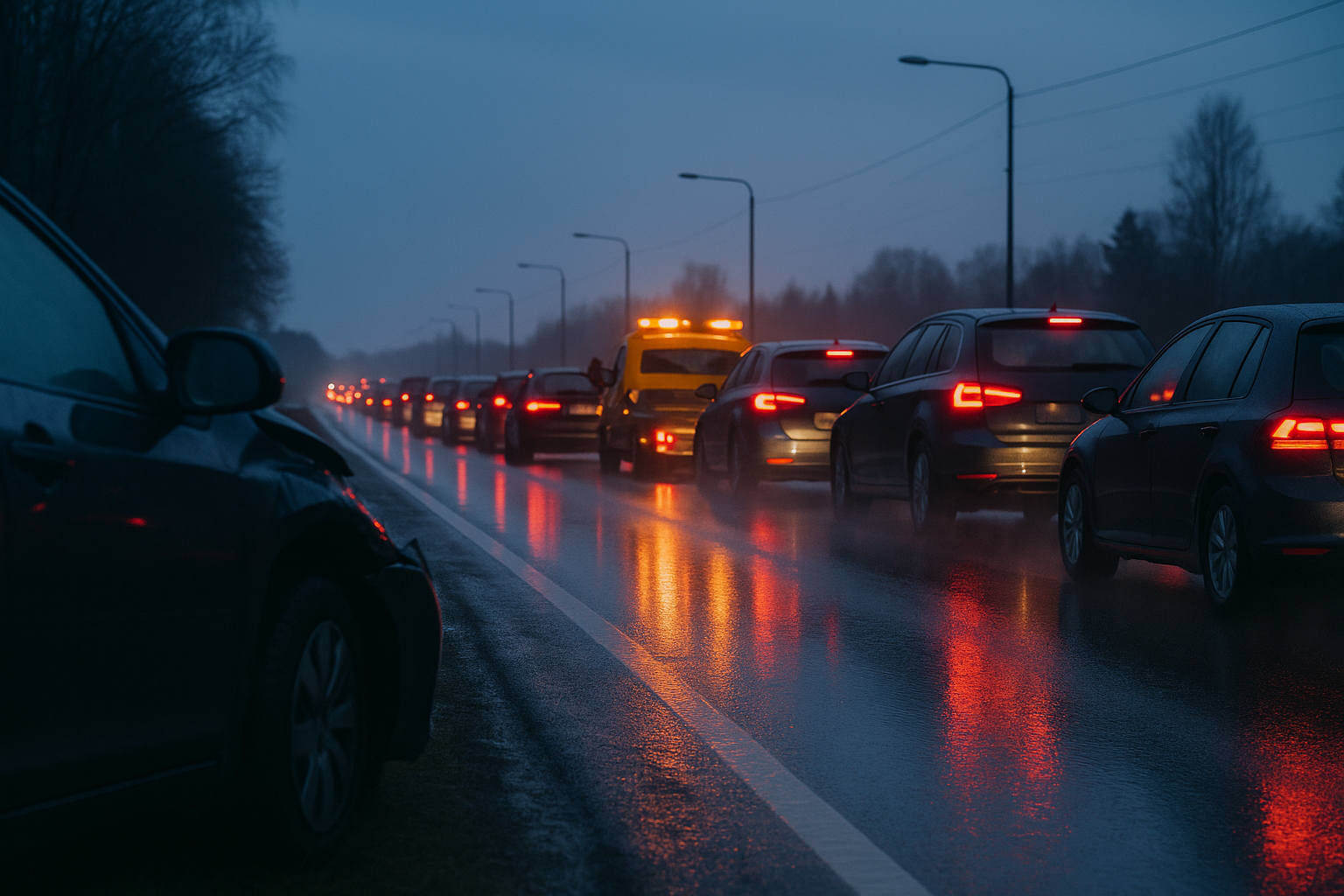 Olycka vid Hörsta stör trafiken igen