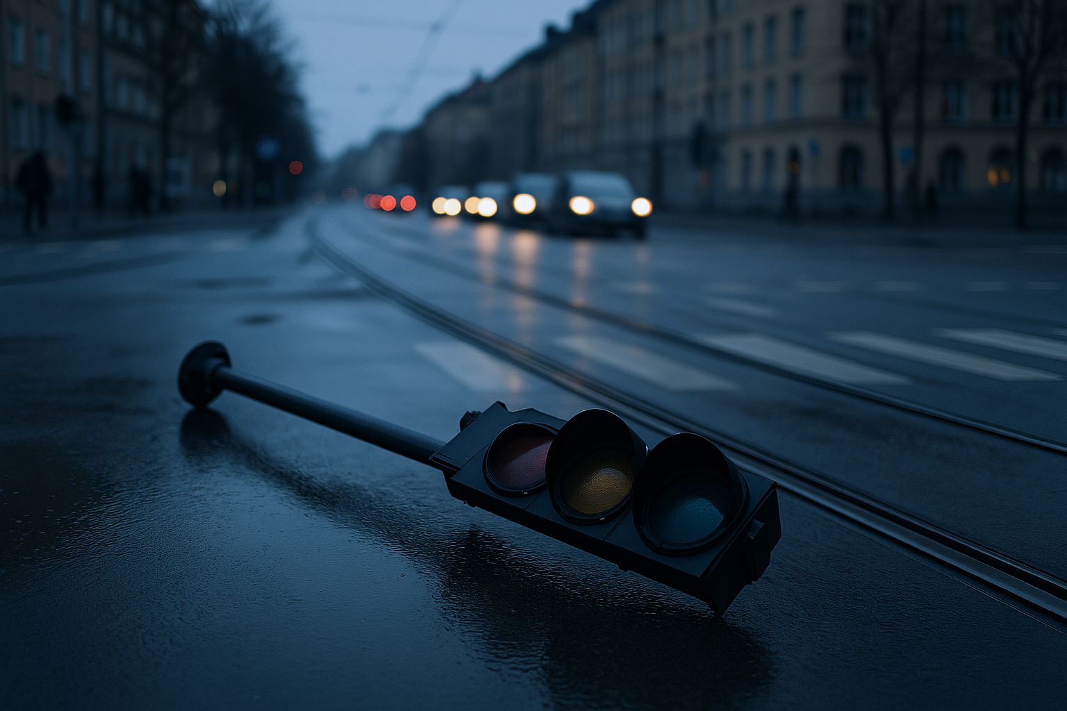 Nerkört trafikljus stoppar flöde i centrala Örebro