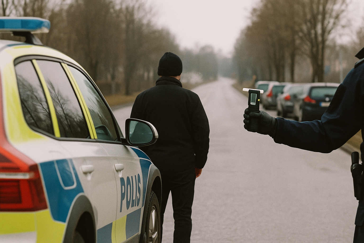 Bilförare i Askersund blåser positivt i poliskontroll