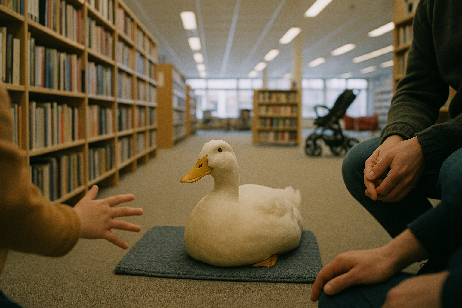 Karlskoga låter terapiankor möta barn med NPF på bibliotek