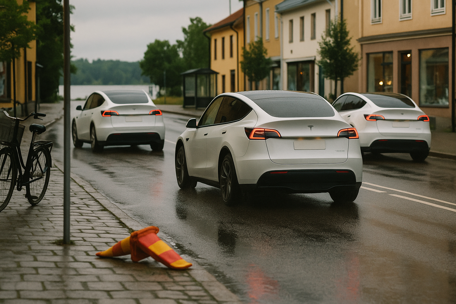 Tesla testar självkörande bilar i Askersund
