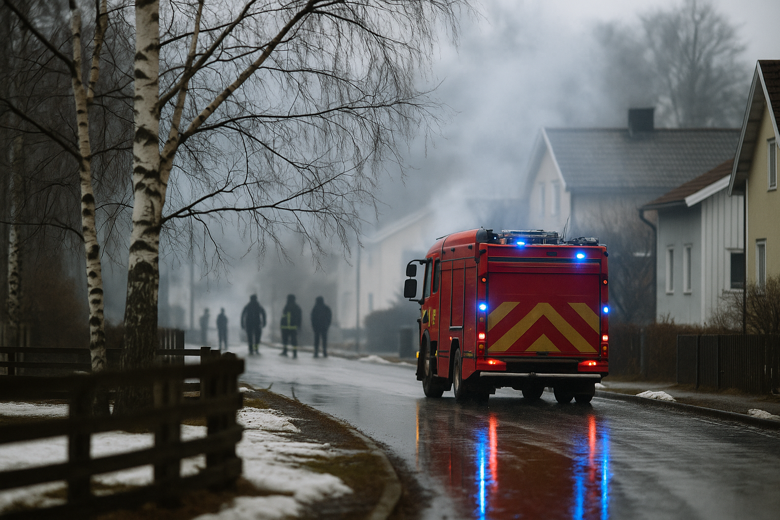 Bostadsbrand i Frövi drar räddningstjänst till Lindesberg