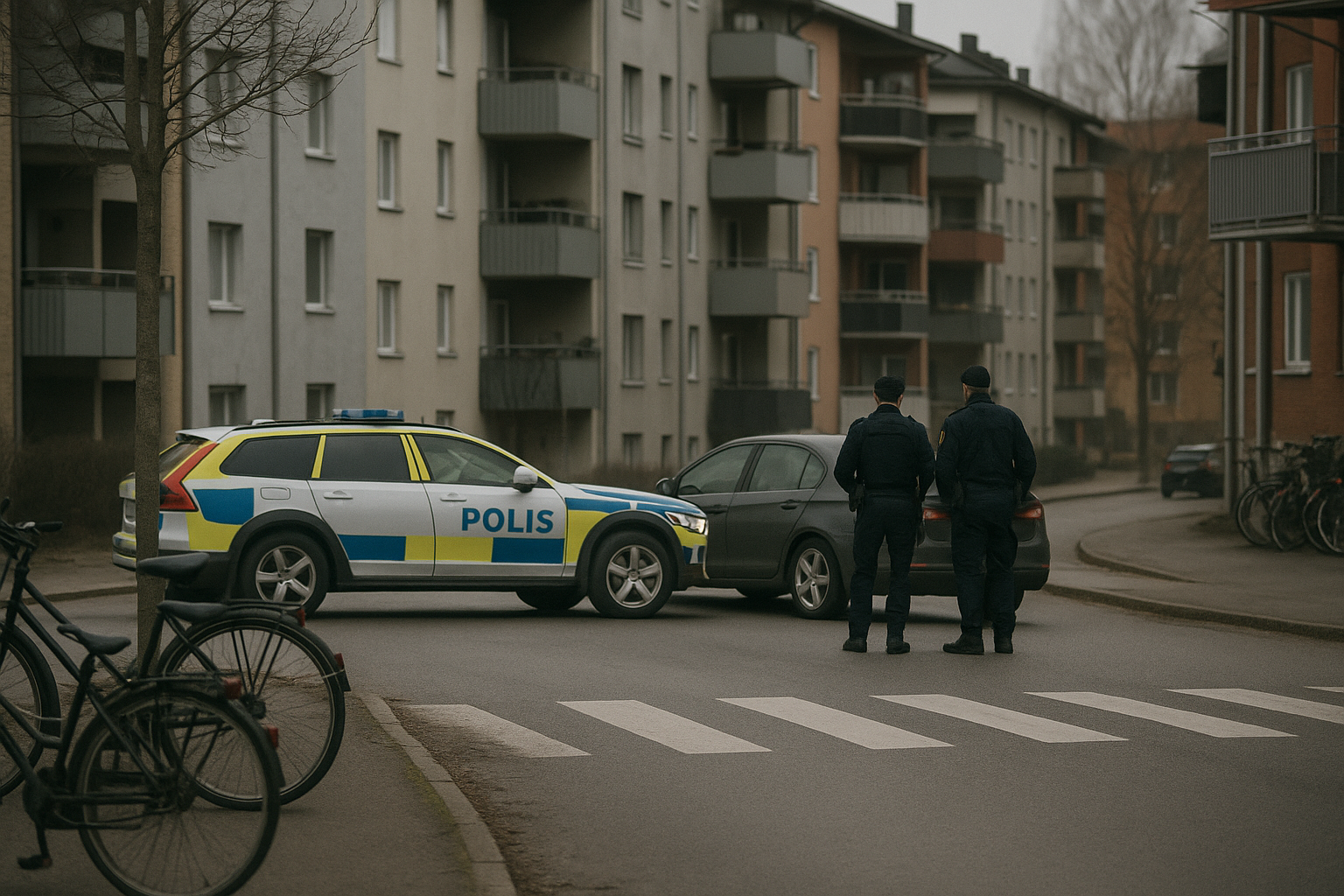 Polisen stoppar misstänkt rattfull bilist på Ladugårdsängen