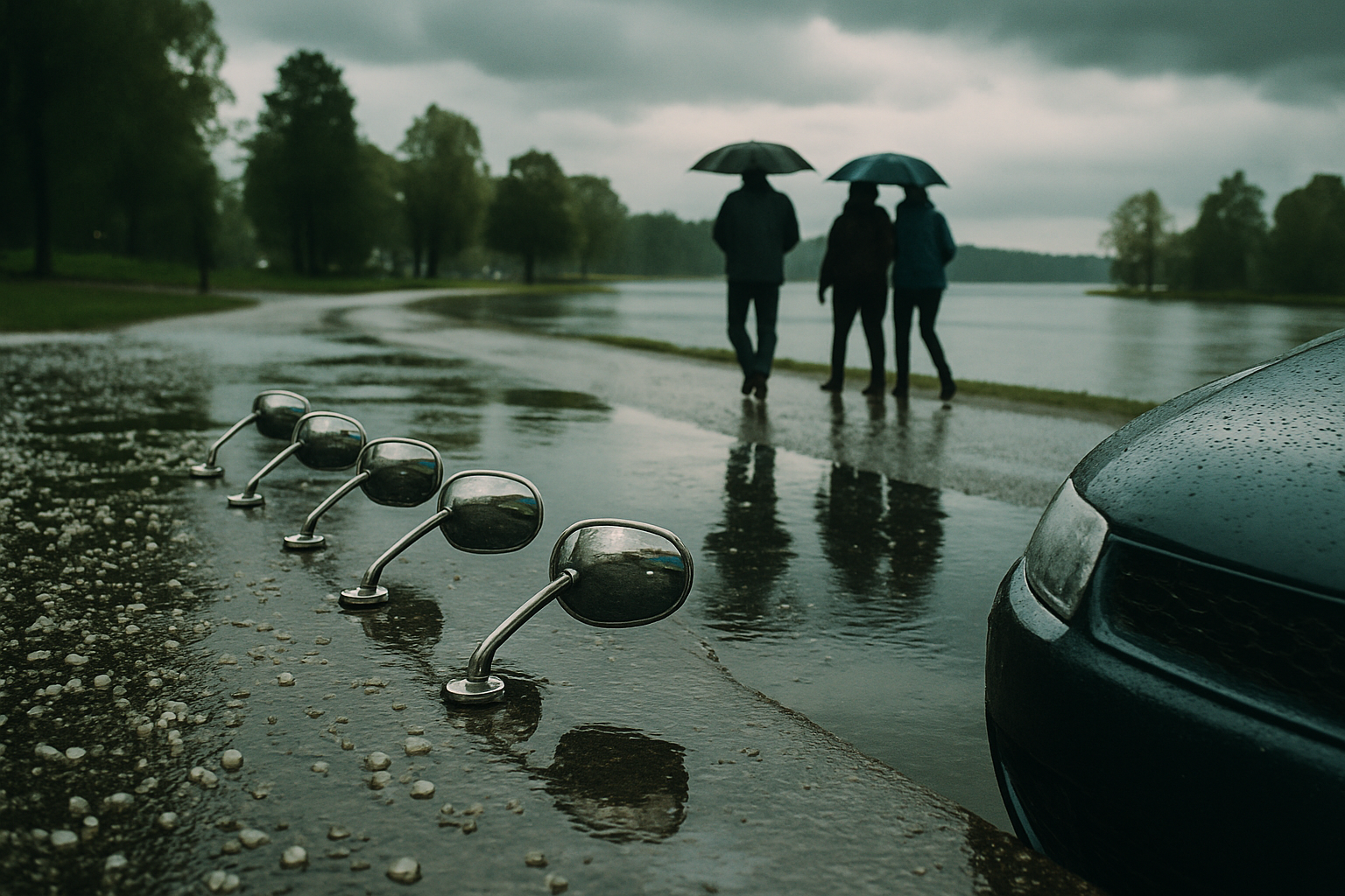Hagel stoppar inte Car & Bike Meet i Askersund