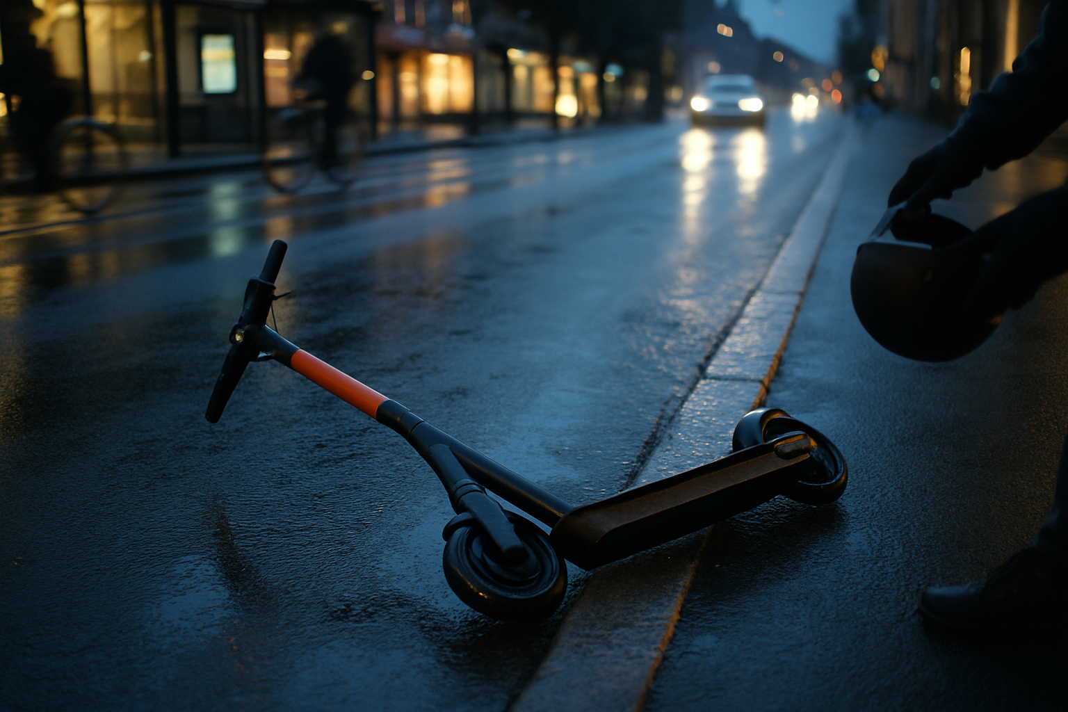 Berusad örebroare frias på snabb elsparkcykel